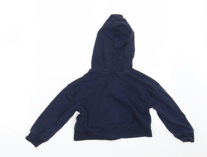 Back view of George girls’ blue jacket, size 5-6, years zip