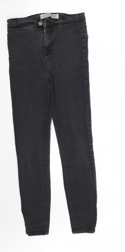 Denim & Co. Womens Black  Cotton Jegging Jeans Size 12 L26 in Slim Zip
