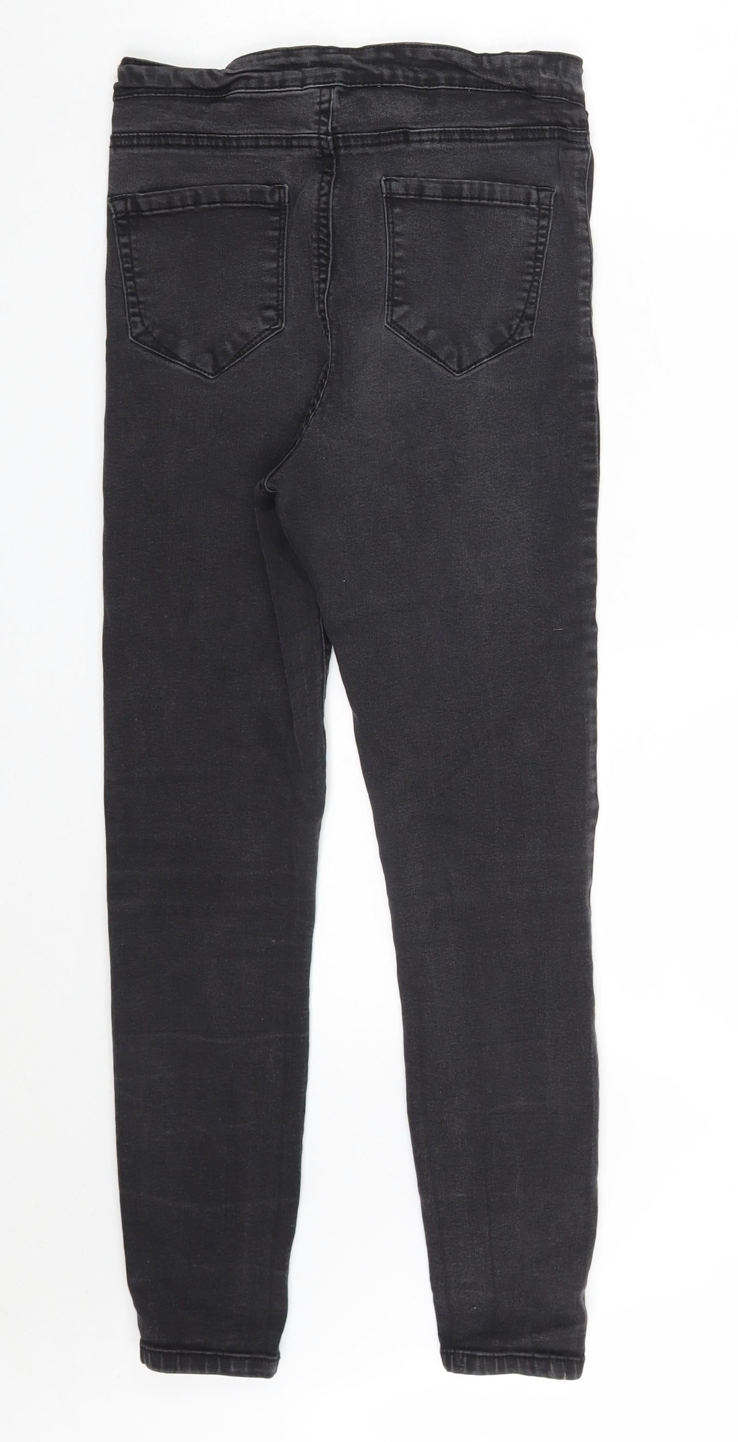 Denim & Co. Womens Black  Cotton Jegging Jeans Size 12 L26 in Slim Zip