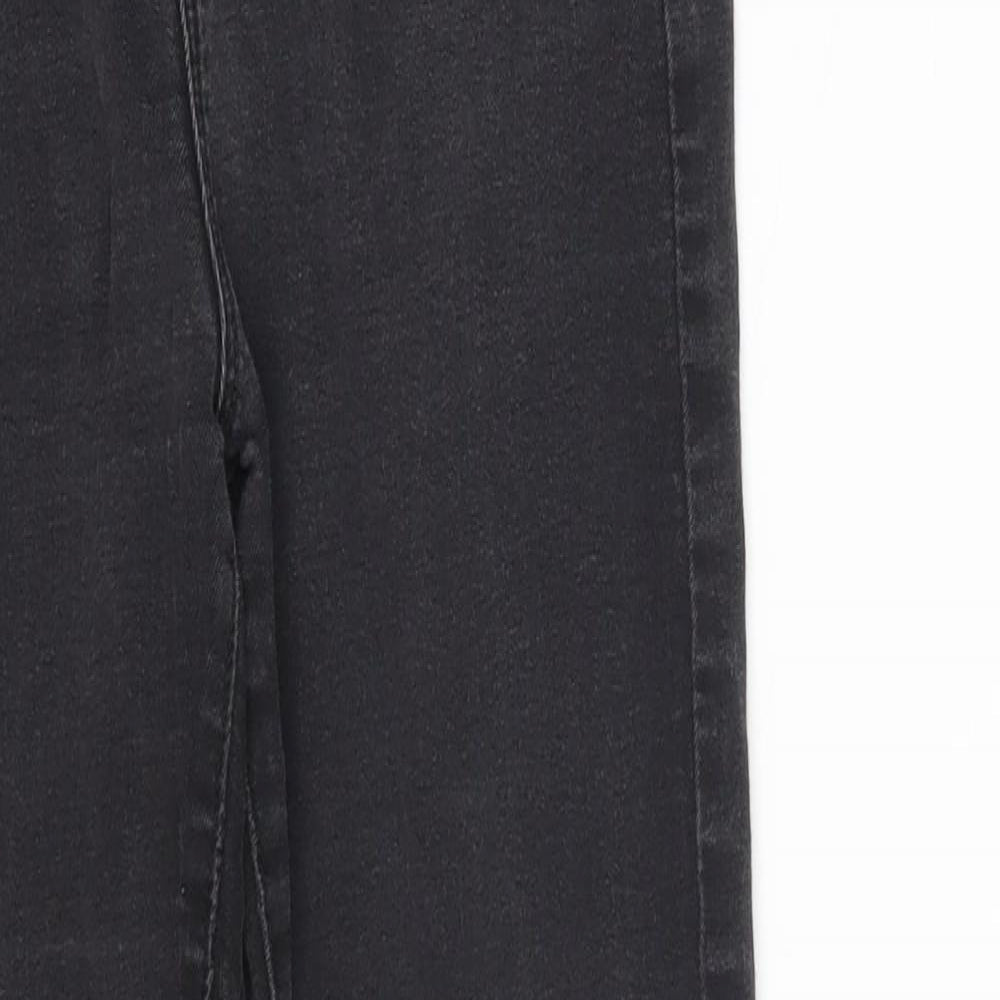 Denim & Co. Womens Black  Cotton Jegging Jeans Size 12 L26 in Slim Zip