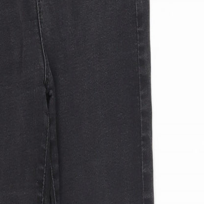 Denim & Co. Womens Black  Cotton Jegging Jeans Size 12 L26 in Slim Zip