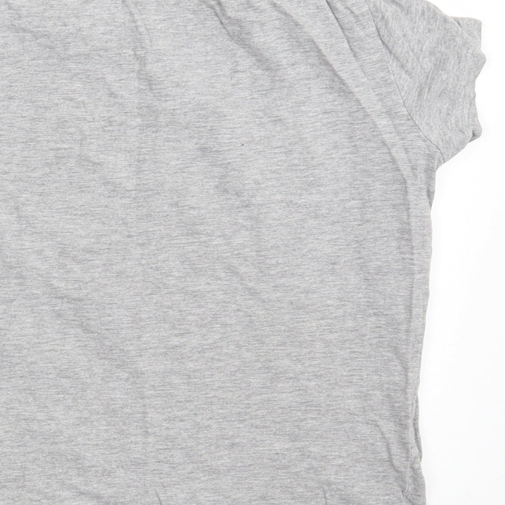 Pep&Co Girls Grey  Cotton Basic T-Shirt Size 9-10 Years Crew Neck  - Los Angeles