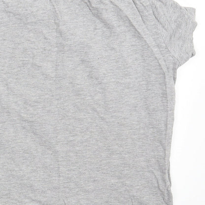 Pep&Co Girls Grey  Cotton Basic T-Shirt Size 9-10 Years Crew Neck  - Los Angeles