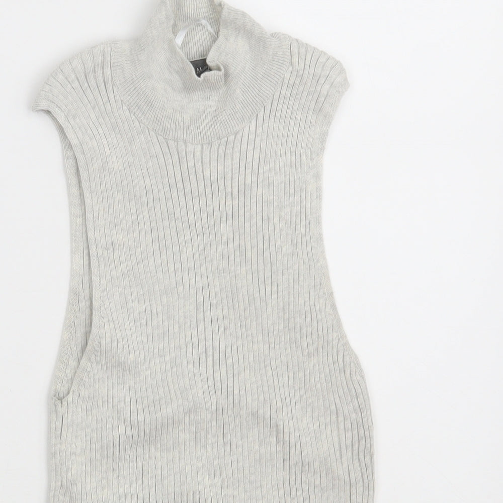 Primark Womens Grey Roll Neck  Polyester Pullover Jumper Size M