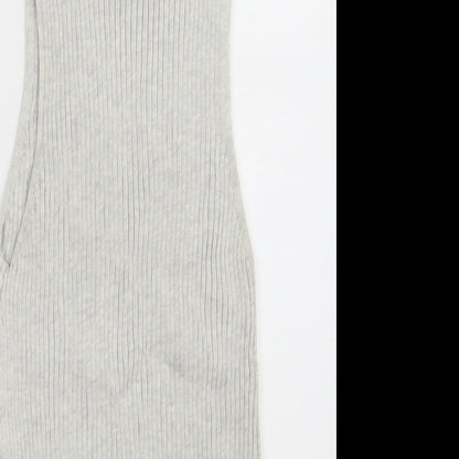 Primark Womens Grey Roll Neck  Polyester Pullover Jumper Size M