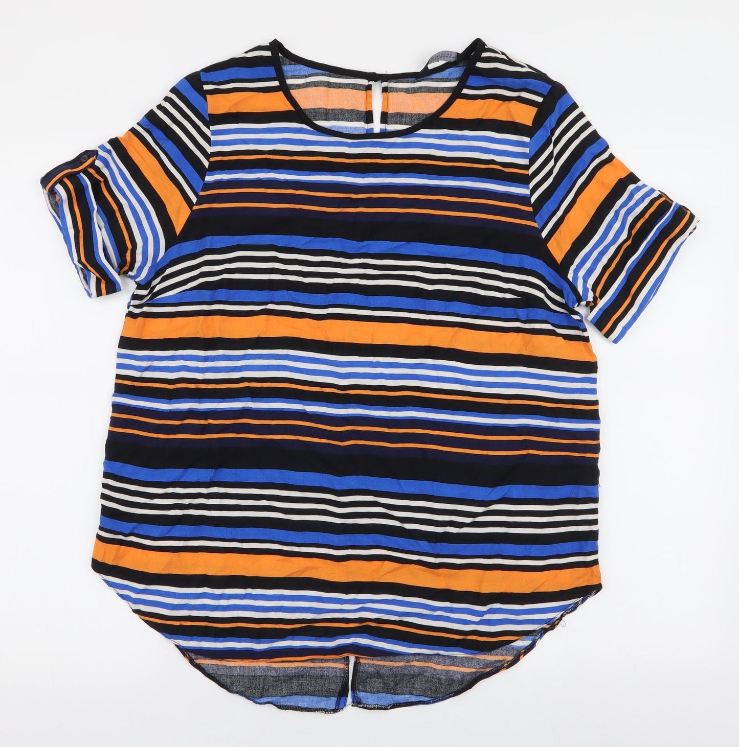 Womens UK Size 14 Dorothy Perkins Multicoloured Basic Blouse