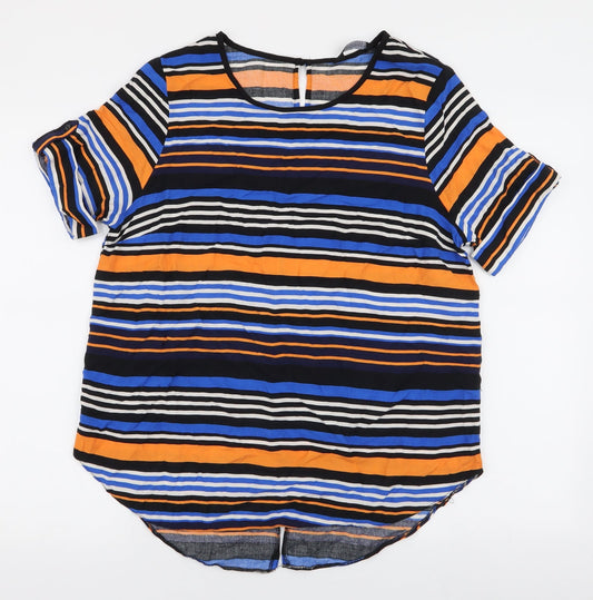 Womens UK Size 14 Dorothy Perkins Multicoloured Basic Blouse