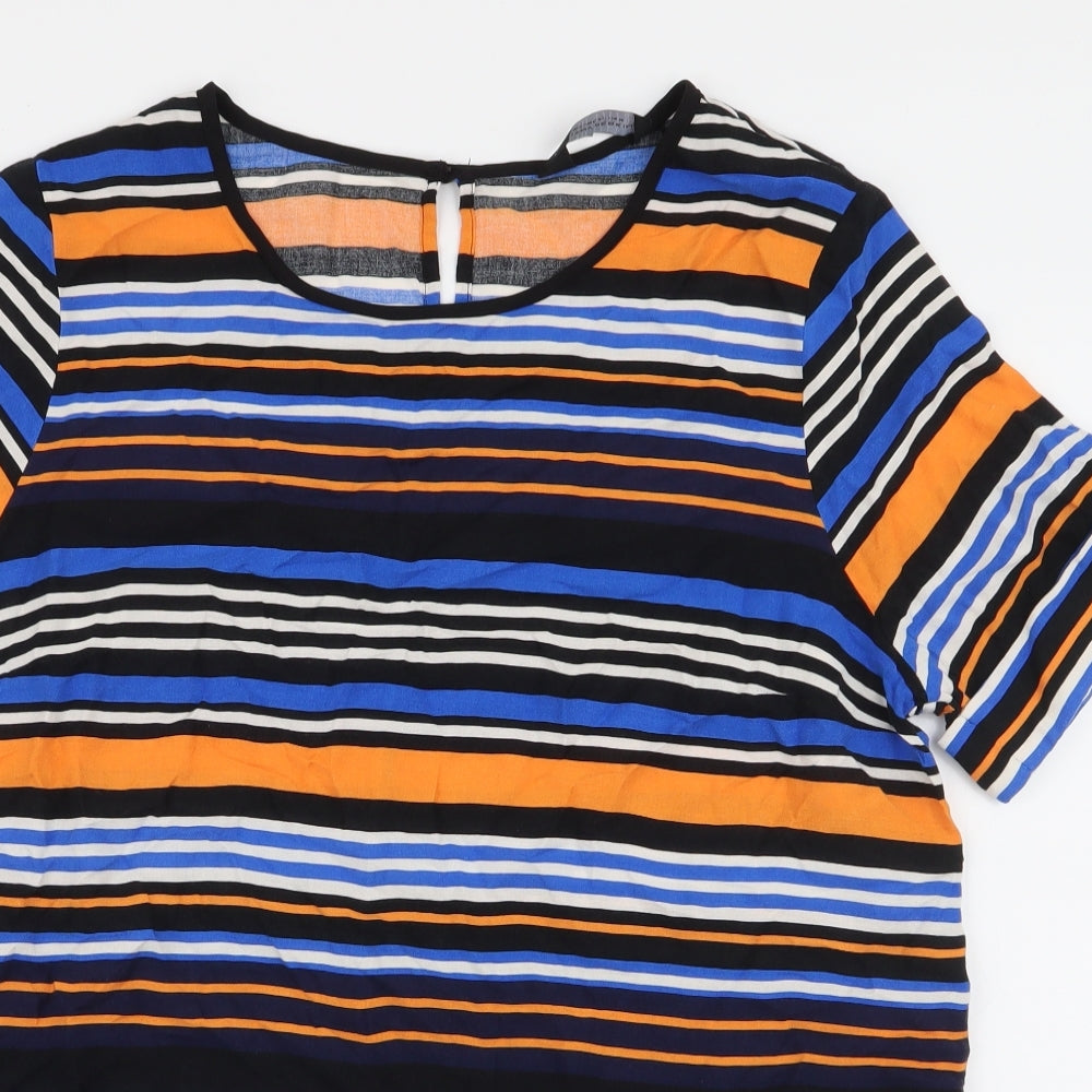 Womens UK Size 14 Dorothy Perkins Multicoloured Basic Blouse