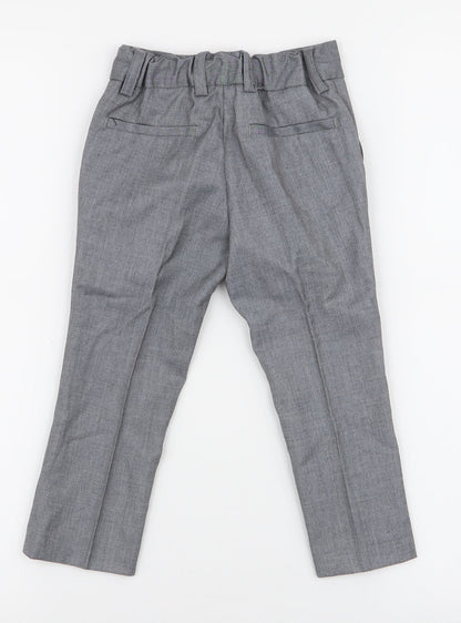 NEXT Boys Grey  Polyester Dress Pants Trousers Size 3 Years  Regular Zip