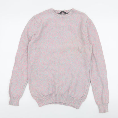 Cedar Wood State Mens Pink Round Neck  Cotton Pullover Jumper Size S