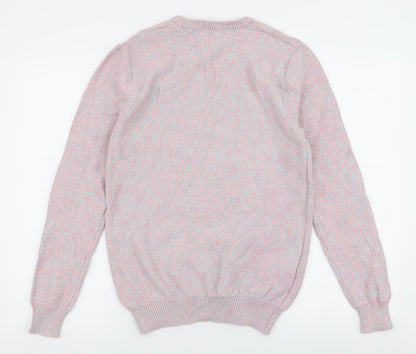 Cedar Wood State Mens Pink Round Neck  Cotton Pullover Jumper Size S