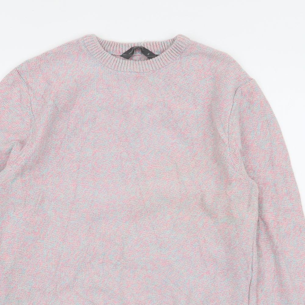 Cedar Wood State Mens Pink Round Neck  Cotton Pullover Jumper Size S