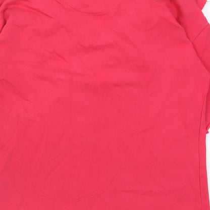 Marks and Spencer Girls Pink  Cotton Pullover Sweatshirt Size 11-12 Years  Pullover