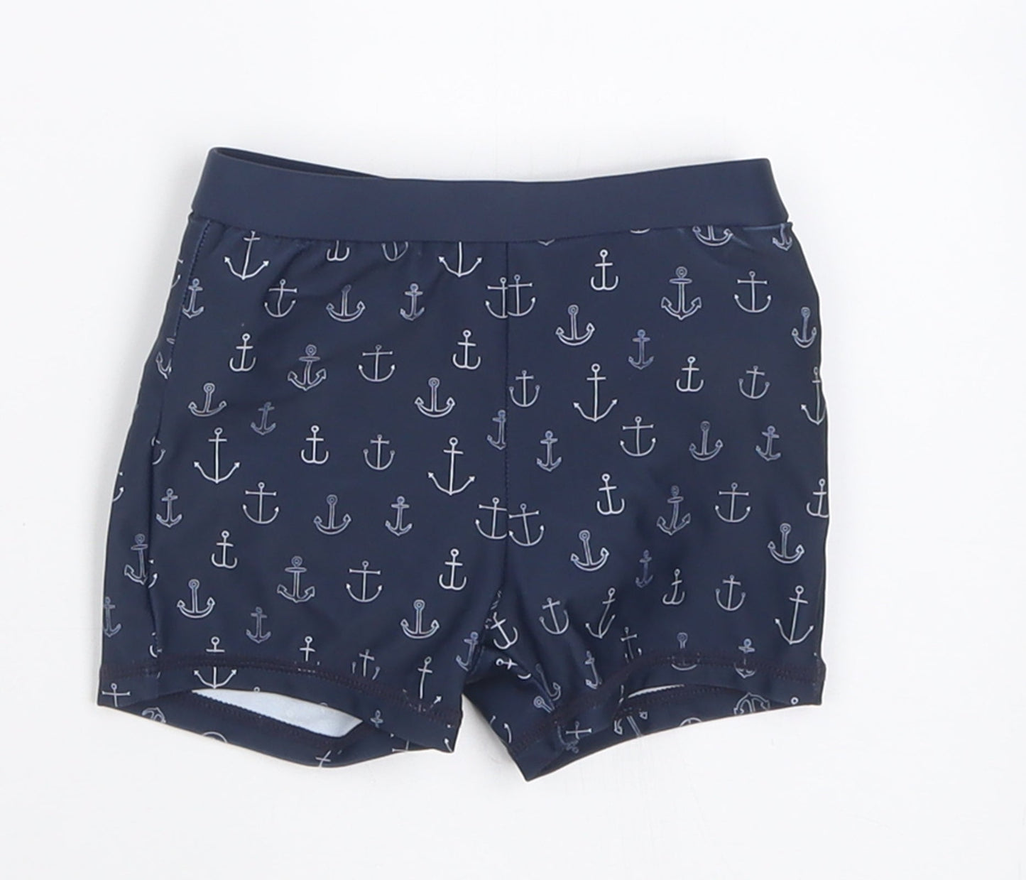 TU Boys Blue Geometric Polyamide Cropped Trousers Size 3-6 Months  Pullover - Swim Short
