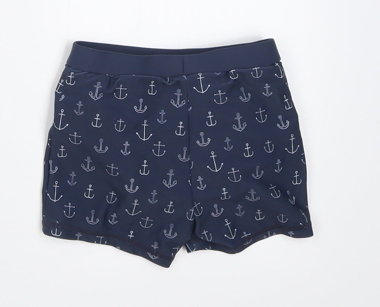 TU Boys Blue Geometric Polyamide Cropped Trousers Size 3-6 Months  Pullover - Swim Short