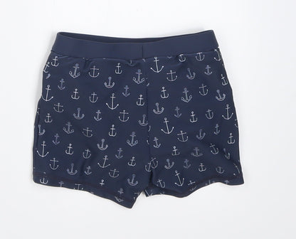 TU Boys Blue Geometric Polyamide Cropped Trousers Size 3-6 Months  Pullover - Swim Short