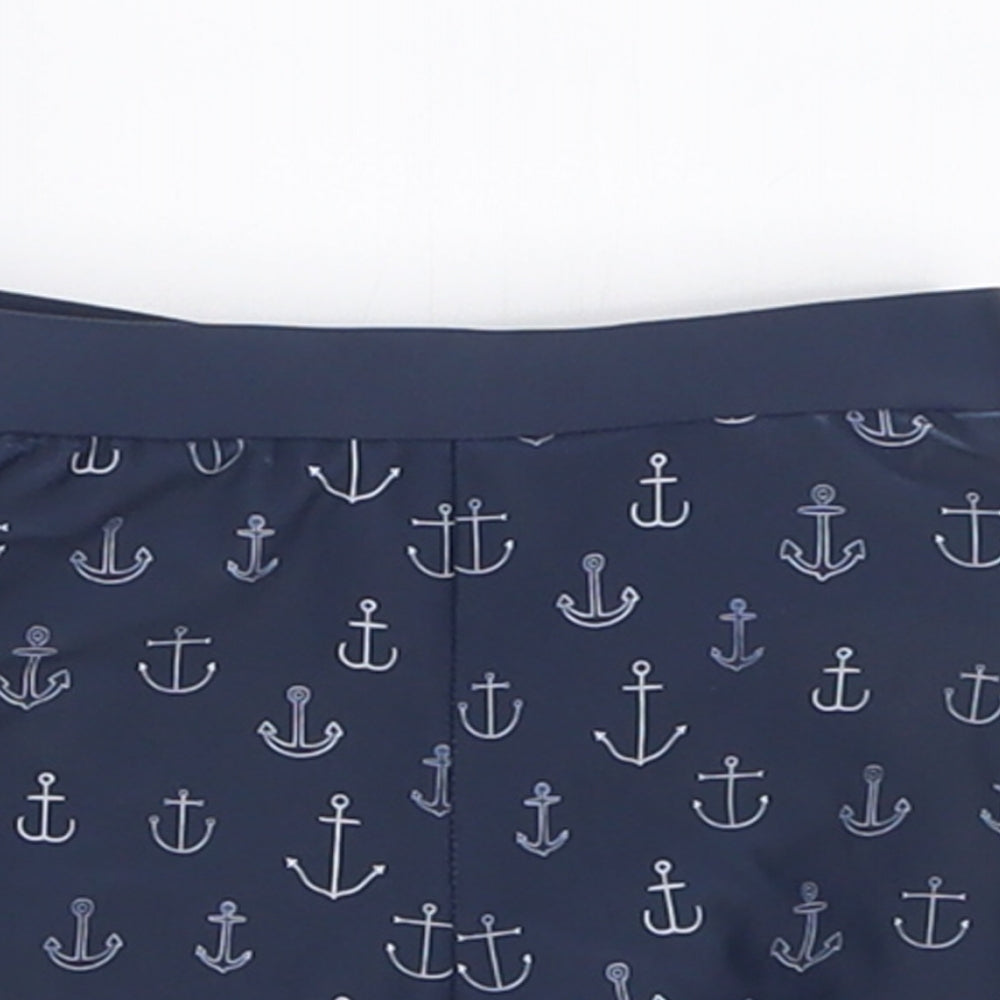 TU Boys Blue Geometric Polyamide Cropped Trousers Size 3-6 Months  Pullover - Swim Short