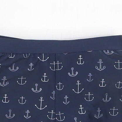 TU Boys Blue Geometric Polyamide Cropped Trousers Size 3-6 Months  Pullover - Swim Short