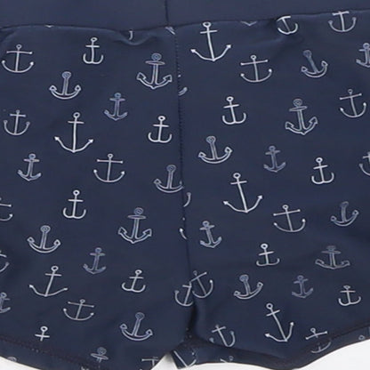 TU Boys Blue Geometric Polyamide Cropped Trousers Size 3-6 Months  Pullover - Swim Short