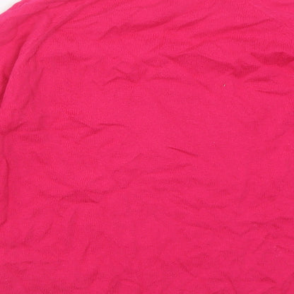 Gap Girls Pink Crew Neck  Cotton Pullover Jumper Size 8-9 Years  Pullover - star