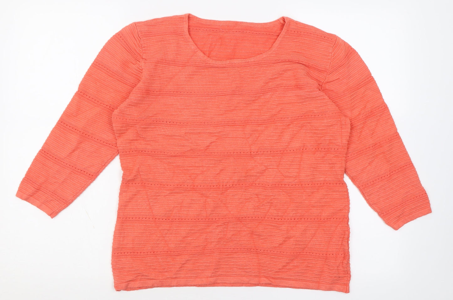 Womens UK Size M Preworn Pink Pullover Jumper