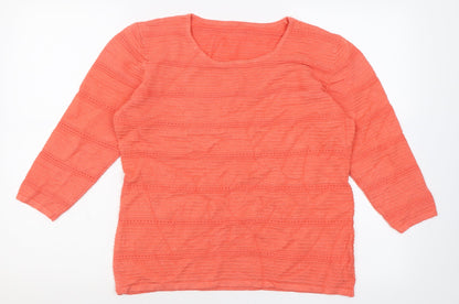 Womens UK Size M Preworn Pink Pullover Jumper