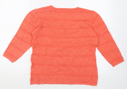 Womens UK Size M Preworn Pink Pullover Jumper