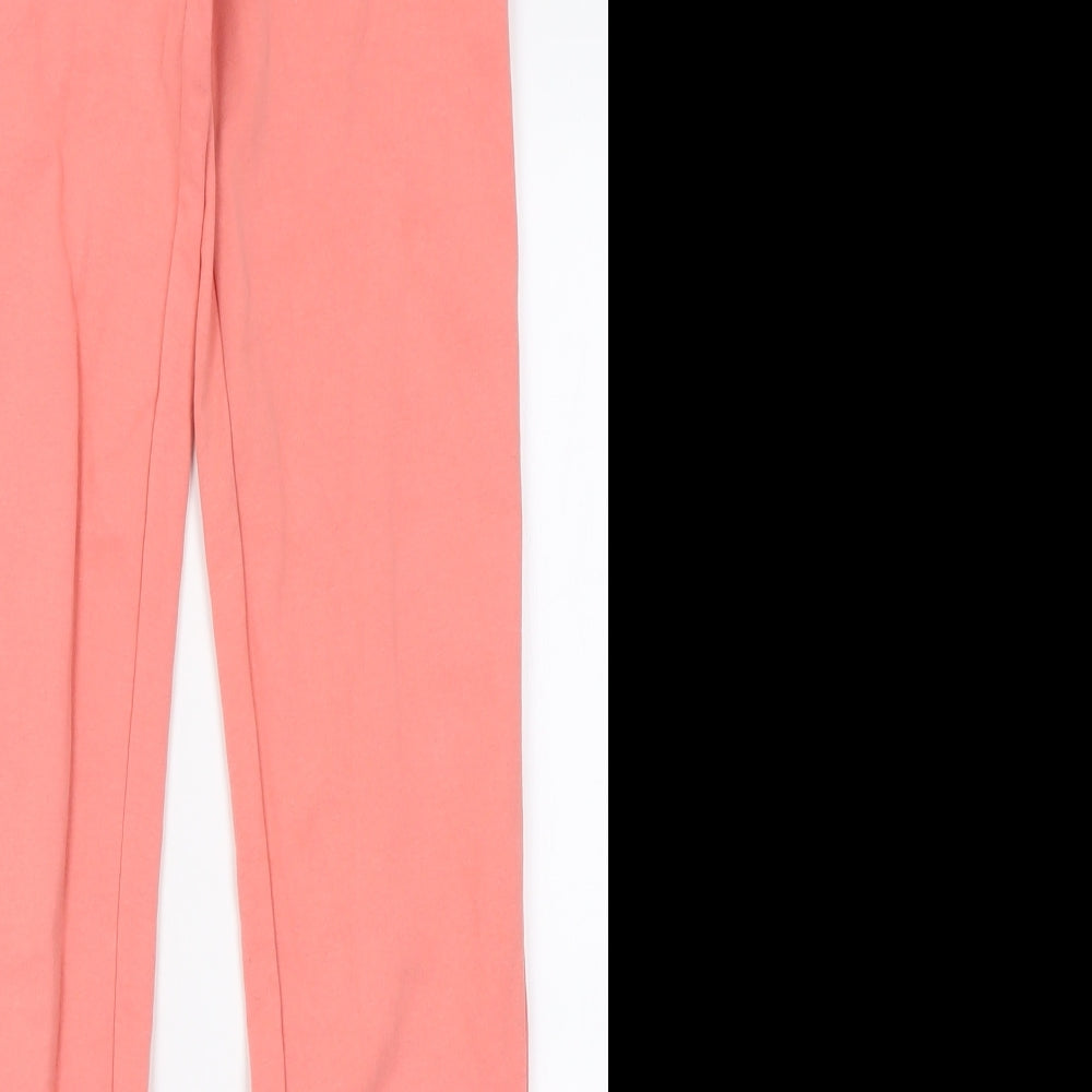 Lustre Womens Pink  Cotton Trousers  Size 8 L30 in Regular Button