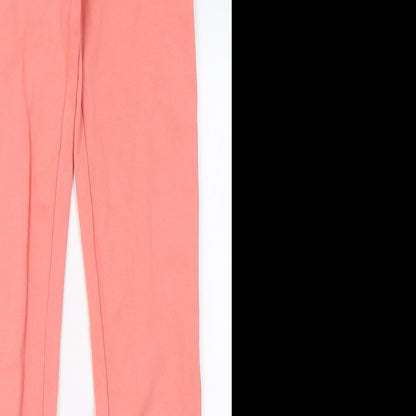Lustre Womens Pink  Cotton Trousers  Size 8 L30 in Regular Button