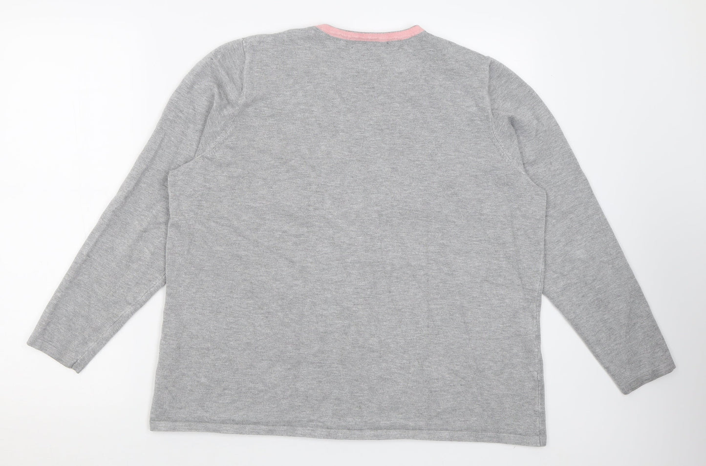 Womens UK Size L Preworn Grey Pullover Jumper