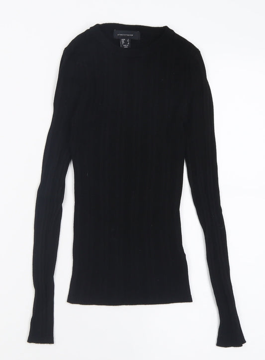 Womens UK Size 8 Atmosphere Black Pullover Jumper