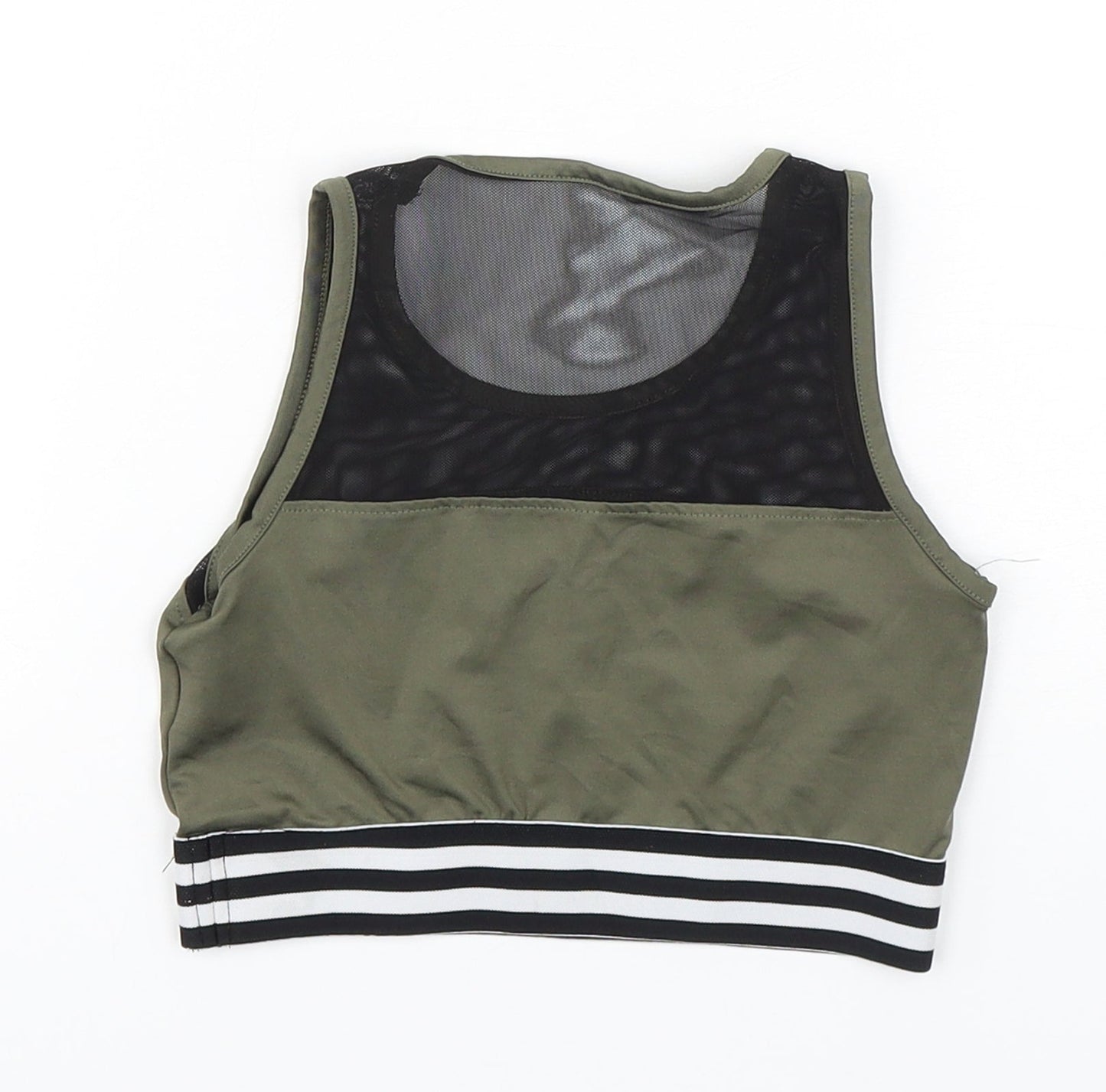 Miss e-vie Girls Green  Polyester Cropped Tank Size 9-10 Years Round Neck Pullover