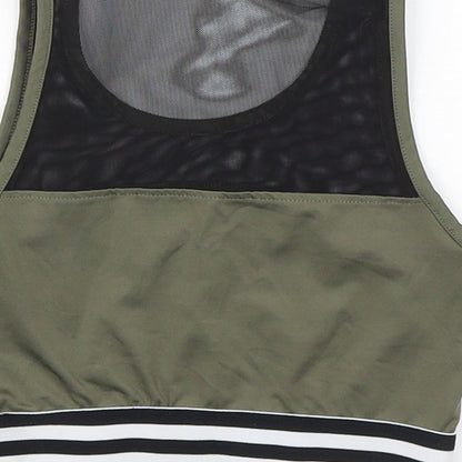 Miss e-vie Girls Green  Polyester Cropped Tank Size 9-10 Years Round Neck Pullover