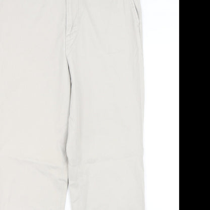 Nautica Womens Beige  Cotton Chino Trousers Size 32 L30 in Regular Button