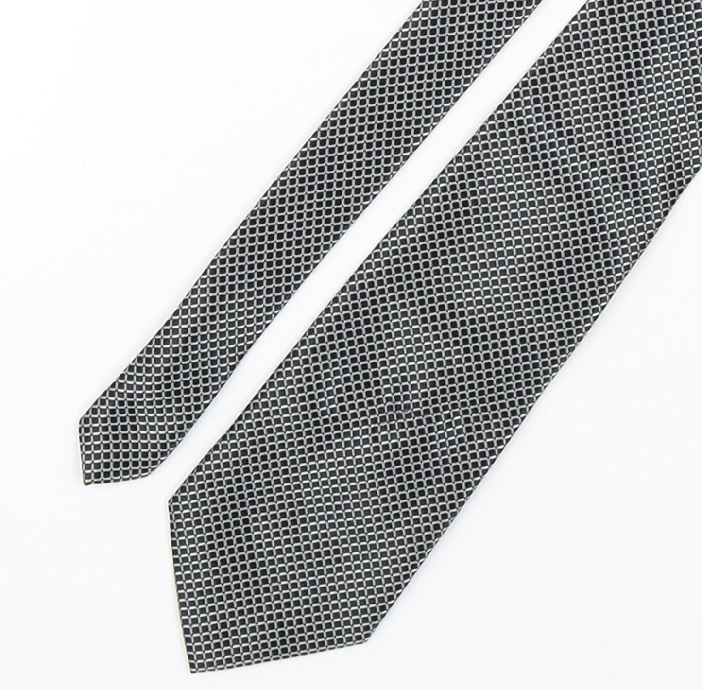 Mens BHS Black Plaids & Checks  Pointed Tie