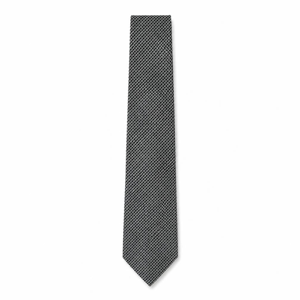 Mens BHS Black Plaids & Checks  Pointed Tie
