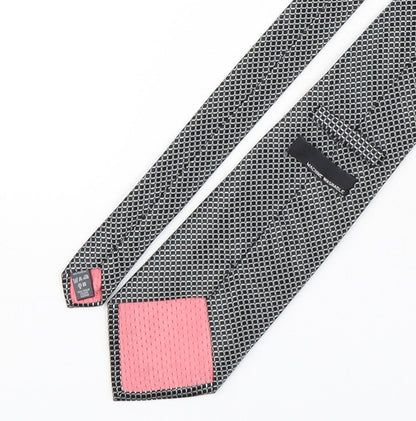 Mens BHS Black Plaids & Checks  Pointed Tie
