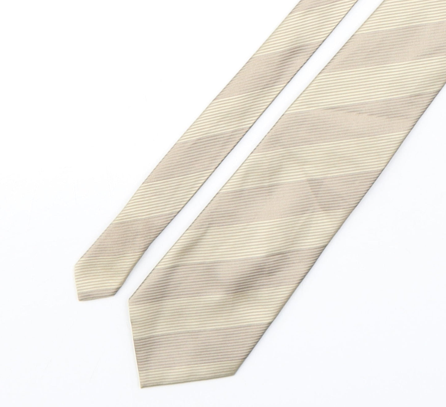 Racing Green Mens Gold Striped Silk Pointed Tie One Size