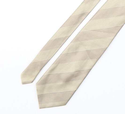 Racing Green Mens Gold Striped Silk Pointed Tie One Size