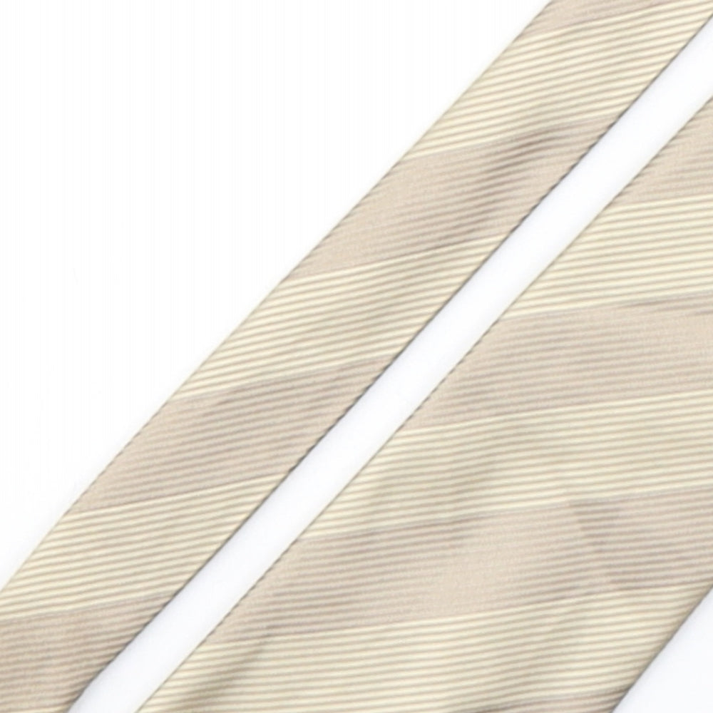 Racing Green Mens Gold Striped Silk Pointed Tie One Size