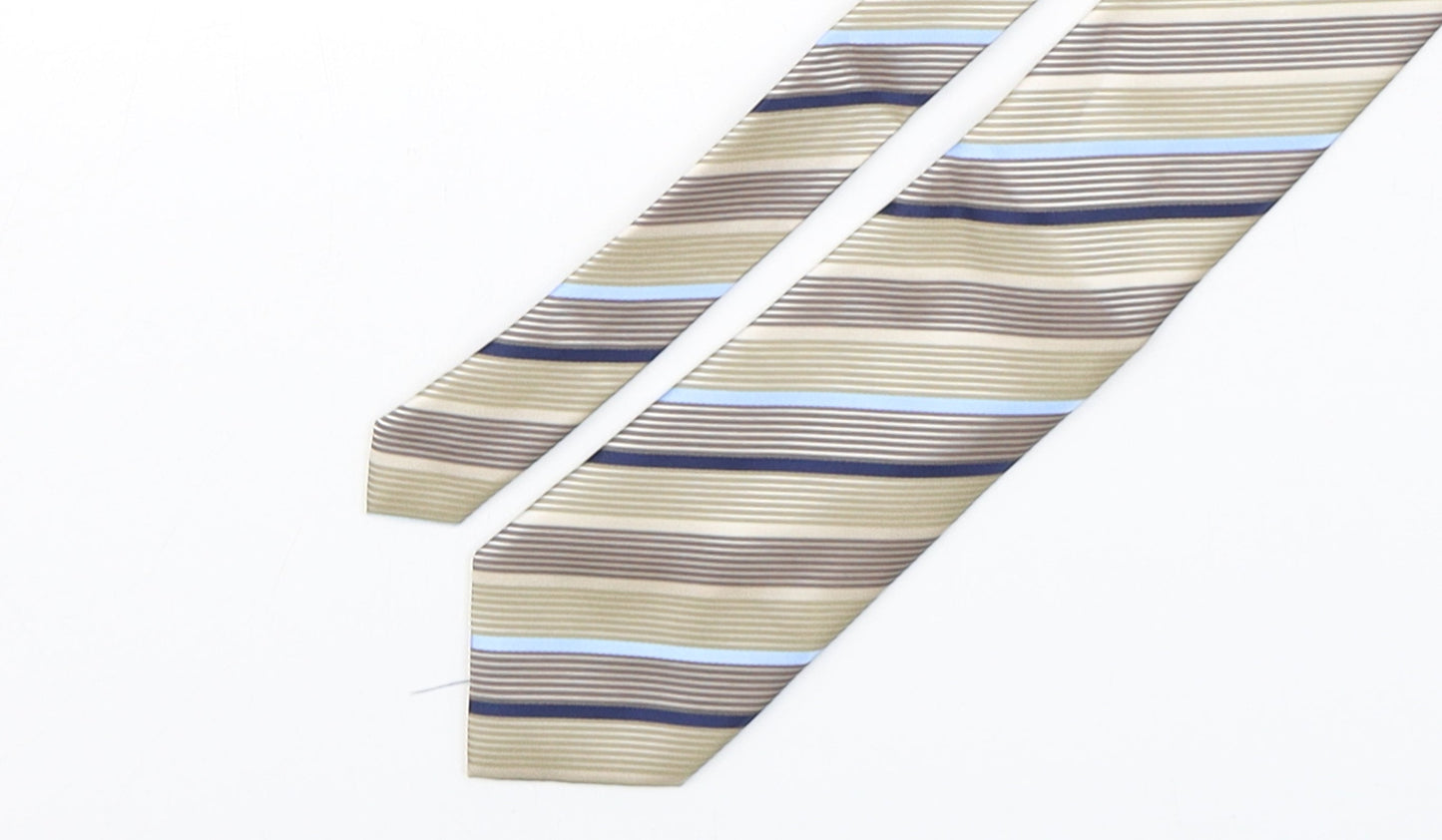 Mens BHS Multicoloured Striped  Pointed Tie
