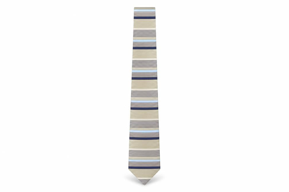 Mens BHS Multicoloured Striped  Pointed Tie