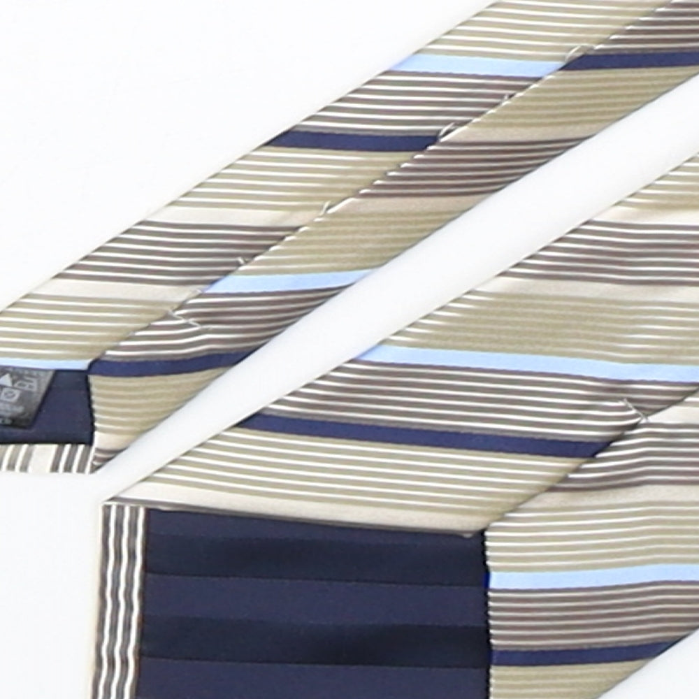 Mens BHS Multicoloured Striped  Pointed Tie