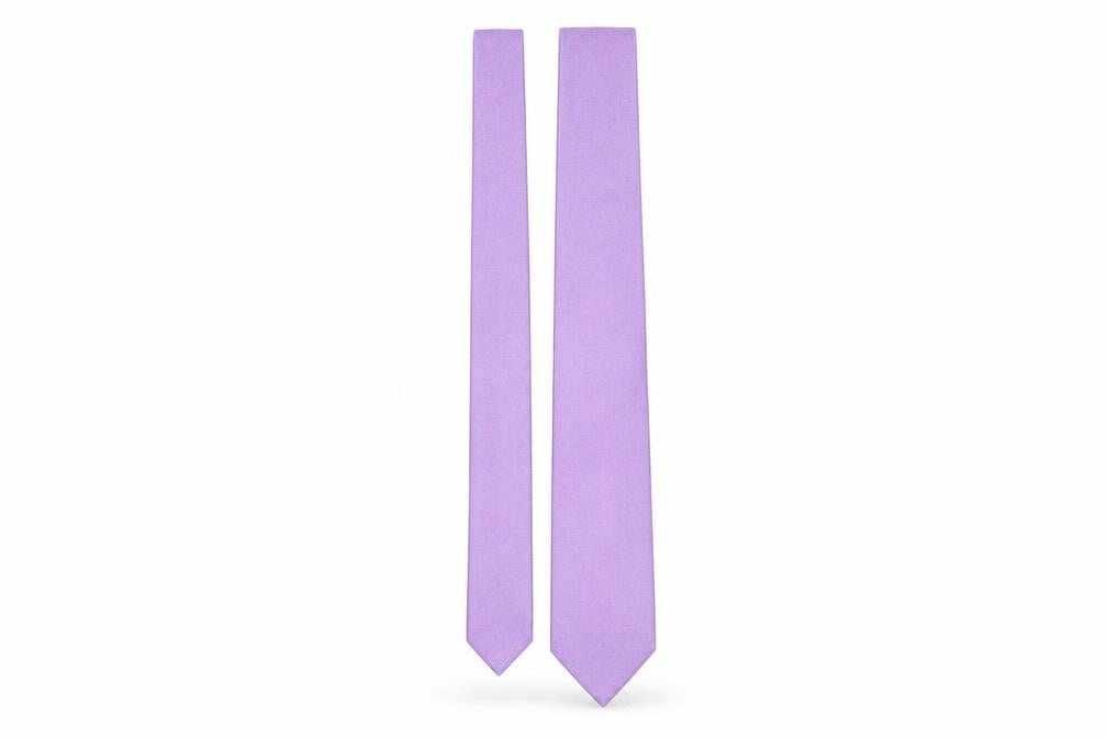 Front view of Van Hausen men’s pink silk pointed tie one size