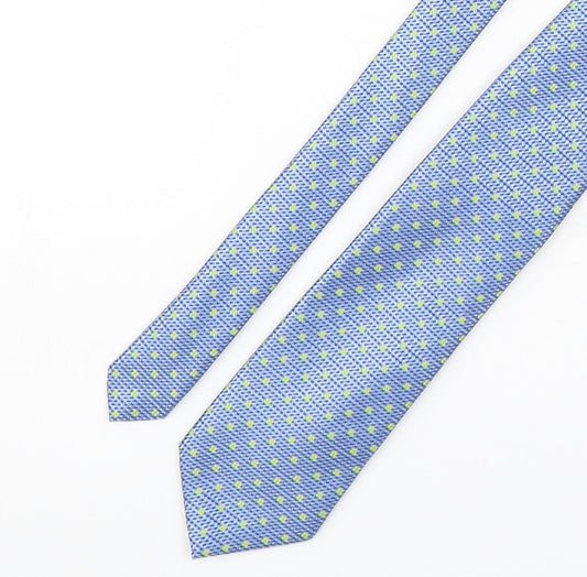 Michelsons Mens Blue Floral Polyester Pointed Tie One Size