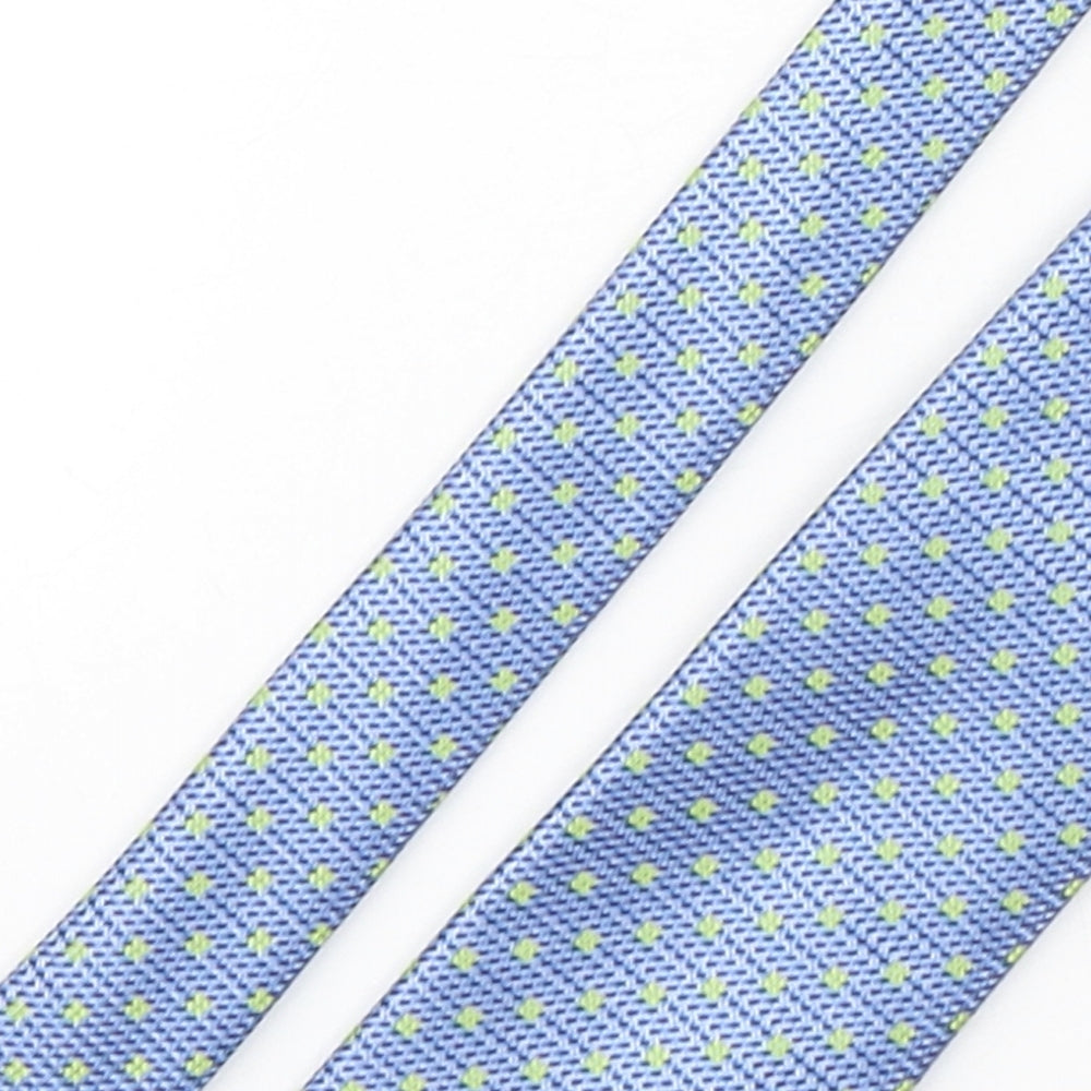 Michelsons Mens Blue Floral Polyester Pointed Tie One Size