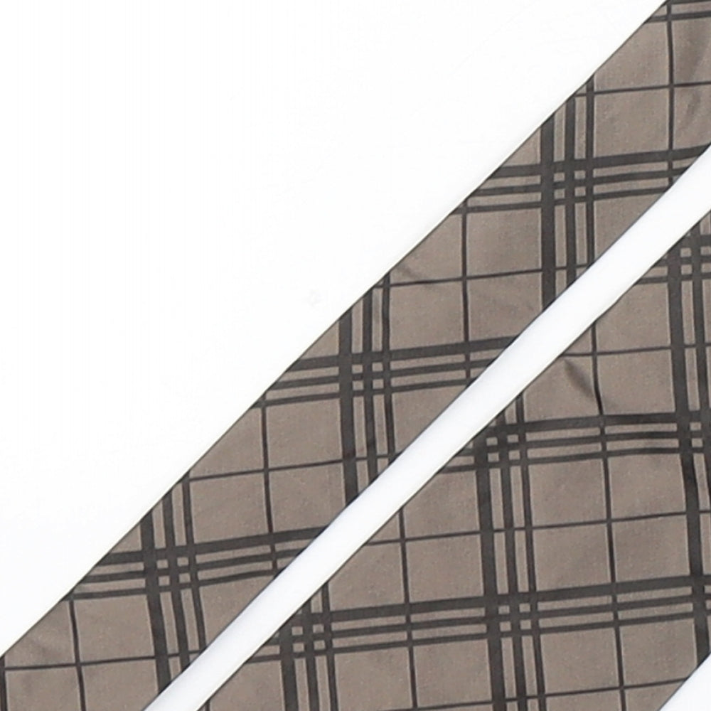 NEXT Mens Bronze Plaids & Checks Silk Pointed Tie One Size