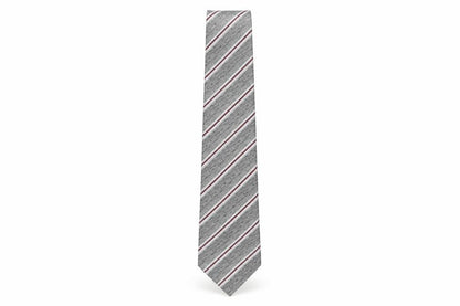 Front view of Nicole miller men’s multicoloured striped polyester pointed tie one size