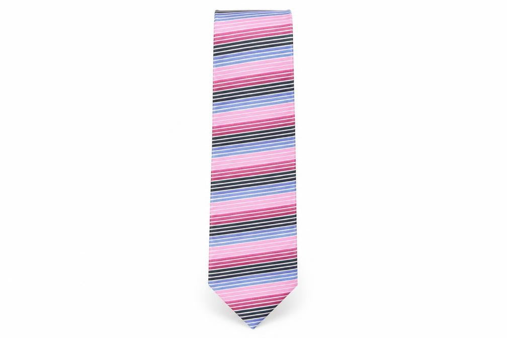 Mens canda Multicoloured Striped  Pointed Tie