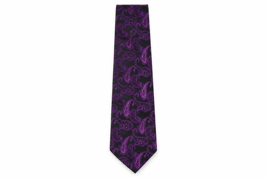 Front view of stvdio men’s multicoloured paisley silk pointed tie one size
